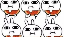 卡通人吃瓜,瓜果飘香欢乐无限