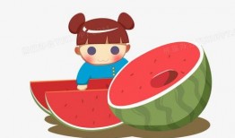 围桌吃瓜卡通,卡通描绘的温馨聚餐时光